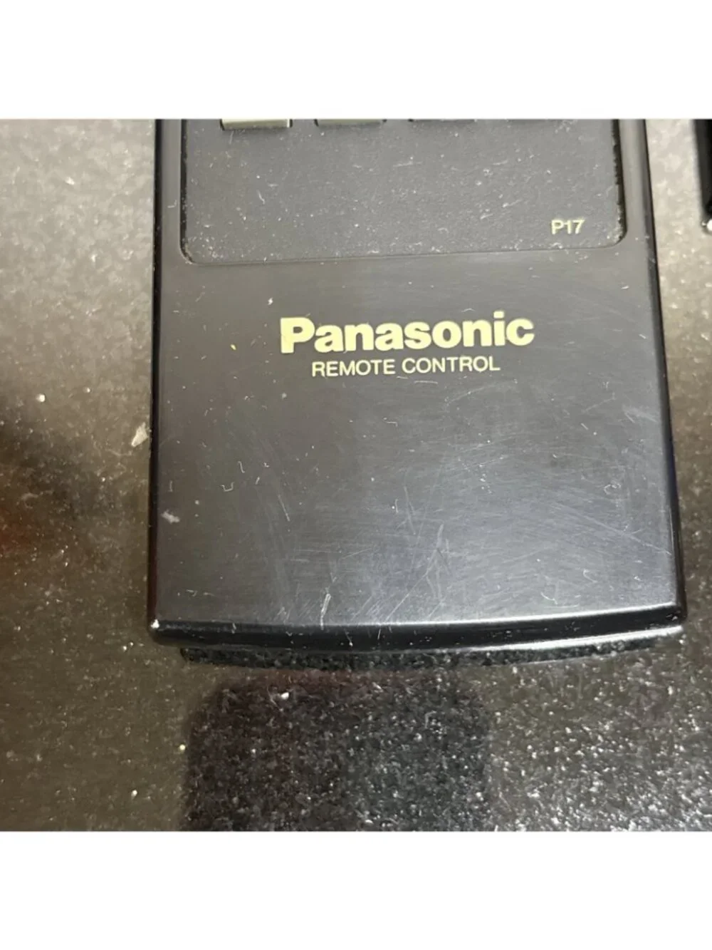 Panasonic vsqs0536 Remote Control VCR TV Japan Genuine Tested P17 Black w Cover